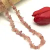 Pulsera de Piedra Cruda de Grava de Ágata Cristalina Desmagnetizada con Cuentas de Piedra Asimétrica Perforada Accesorios de Joyería DIY 5-8mm
