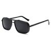 2024 Nuevo Clásico de lado grueso doble barra estilo punk gafas de sol moda para mujer a prueba de rayos UV gafas de sol metálicas para hombre