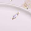 Fronteiriço Cobre Banhado a Ouro Luneta Cristal Oval Pingente Duplo Brincos Pendentes Anel Pulseira Colar Acessórios de Joalheria DIY Conectores