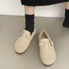 Zapatos de Algodón Vintage para Mujer 2024 Invierno Nuevo Slip-on Zapatos Birkenneth forrados de vellón Cálidos Resistentes al Frío Casuales Cómodos