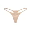 Panty de tiras finas con lunares y espalda en T para mujer, ropa interior deportiva transpirable de algodón puro de color liso en la entrepierna, tanga sexy de tiro bajo