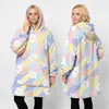 Sudadera con Capucha Talla Grande Amazon Manta Perezosa Manta Portátil Sudadera Tk con Capucha Bolsillo Grande Jersey de Franela para Uso en Casa
