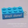 8764 Colgante Llavero de Bloque de Construcción de Puntos 2x4 Colorido Accesorios de Joyería Hechos a Mano DIY Colgante Producto Combinado Transfronterizo