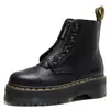 1460 Padrão Lichia Aumento de Altura Estilo Britânico Sapatos Femininos Sola Grossa 8 Furos Sapatos Casuais Sinclair Zíper Frontal Venda Quente Botas Martin