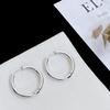 Pendientes de Aro Minimalistas y Sencillos Estilo Coreano, Versátiles para el Uso Diario