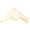 Accesorios para bricolaje de la tienda Puzuo Gold: Calabaza Chapada en Oro, Corazón, Bolsa de la Suerte, Cadena de Cola, Cadena de Extensión, Pulsera, Collar y Cierre Final