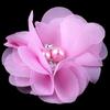 Acessórios de Cabelo Infantil Mais Vendidos Strass de Vidro Tecido Chiffon Flor Tiara Joia Acessórios de Cocar Feminino