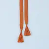 Corda plana trançada longa de poliéster com ponteiras, cordão de capuz, cordão de cintura de calça, acessórios de vestuário fornecidos diretamente pelo fabricante