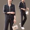 Traje Deportivo para Mujer Primavera y Otoño 2025 Nueva Moda Reductor de Edad Sudadera con Cuello Alto Ropa Casual para Correr Conjunto de Dos Piezas Moderno