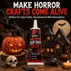 El Pegamento Decorativo de Arcilla Halloween KineShineX es adecuado para pegar adornos y accesorios hechos a mano para las fiestas, y se seca rápidamente y de forma segura