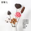 Buquê de Flores Secas Zen para Decoração de Casa Flor de Lótus de Algodão Inserida à Mão Adereços de Buda Decorações Criativas