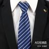 Gravata Vestido Masculino Negócios Azul Listrado Camisa Terno Mãos Preguiçoso Pessoas Sem Zíper Tendência Casamento