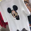 Nueva Camiseta 2021 para Mujer Verano Mujer Coreana Talla Grande Longitud Media Dibujos Animados Manga Corta Camiseta Suelta Pequeña para Mujer