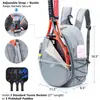 Mochila Deportiva Personalizada con 2 Raquetas, Bolsa Impermeable para Bádminton, Tenis, Pickleball, Mochila Cruzada Deportiva
