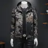 Estación Europea 2025 Otoño Nueva Chaqueta Casual con Capucha Estampada para Hombre Talla Grande Chaqueta de Moda de Alta Calidad Top