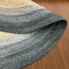 Alfombra de Piso de Yute Mesa de Café Dormitorio Planta de Pasto Tejida a Mano Alfombra de Oficina Apta para Aspiradora Estilo Wabi-Sabi Uso en el Hogar