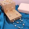 Cadena de suéter de perlas de estilo coreano, collar largo para vestido de novia, accesorios versátiles de doble capa con cuentas colgantes, joyería de fábrica al por mayor