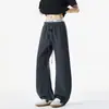 Pantalones casuales para hombre con estampado de escamas de dragón estilo americano, pierna recta para primavera y otoño, pantalones ligeros y transpirables para hombre, corte limpio, pantalones de chándal con dobladillo curvo para hombre