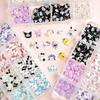 24 Novo Dos Desenhos Animados Nail Art Jóias Verão Dos Desenhos Animados Sanrio Kt Cat Estéreo Resina Unhas Decoração Set