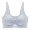 Lingerie transfronteiriça japonesa e coreana para mulheres com bustos grandes, projetada para minimizar a aparência do busto, juntar e levantar, reduzir o volume lateral dos seios, sustentação anti-gravidade, sem costura e com estampas
