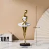 Estilo Escandinavo de Luxo Acessível Personagem Menina Bailarina Enfeites Dança Pequena Estátua Decoração para Sala de Estar Armário de Vinho Artesanato em Resina