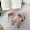 Chinelos de Salto Alto Famosos na Internet Estilo Hot Fairy Femininos para Verão Roupa Externa 2025 Novo Estilo Chinelos de Salto Alto com Saia