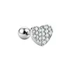 Clavo de acero inoxidable chapado en oro de 18 quilates con circonita para cartílago, joyería de piercing microincrustada, exquisita y compacta