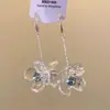 Aretes Transparentes de Flor para Mujer, Aretes con Borlas Adecuados para el Verano, Únicos y Hermosos Estilo Resort Costero Aretes Únicos