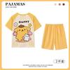 Pijamas2024 verano pijamas coreanos para niños conjunto de manga corta dibujos animados niños y niñas ropa para el hogar ropa infantil al por mayor