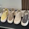 Zapatos de lona sin cordones de suela gruesa para mujer, estilo delgado, nuevo lanzamiento otoño 2026, zapatos casuales de suela gruesa para personas perezosas, zapatillas de skate casuales versátiles para estudiantes
