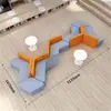 Sofá Criativo para Área de Descanso e Lazer no Escritório, Sofá para Sala de Negociação em Escritório de Vendas, Sofá Combinado de Formato Especial para Sala de Atividades de Lobby de Hospital