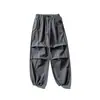 Beijie Roupa Masculina 2026 Primavera Novos Calças de Trabalho Lavadas para Homens Punho Ajustável Retro Calças Casuais Tendência Calças de Corte Reto