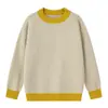Suéter Tricô Casual Redondo Color Block Estilo Preguiçoso Tendência Estilo Japonês Yidao Vintage Outono/Inverno 2025 Suéter Pulôver Unissex