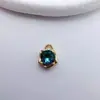 Pingente de Zircônia Micro Dourada Revestida de Cobre Redondo Quatro Garras Acessórios de Joias DIY Pulseira Brincos Material Artesanal Pingente