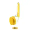 Cepillo de Baño con Mango Largo, Presiona para Liberar Líquido, Baña y Frota la Espalda, Cepillo de Baño Multifuncional, Limpia y Masajea, Champú, Cepillo para Mascotas Gato y Perro