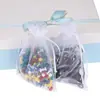Bolsas brancas translúcidas, com dimensões de 13*18cm / 5.11*7 polegadas. Pequenas bolsas de presente de rede, amarradas com mini sacolas transparentes pequenas, fofas. Adequadas para joias, doces, lanches pequenos, sachês, presentes para o Dia das Mães, casamentos, festas de aniversário ou como embalagem de presente.