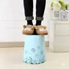 Cubo de Papel Redondo para Uso Doméstico, Cubo de Plástico sin Tapa, Adecuado para Cocina, Baño y WC, Disponible en Tamaños Grande, Mediano y Pequeño