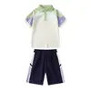 Ropa de Clase para Estudiantes de Primaria Traje Deportivo Primavera y Otoño Ropa de Jardín de Infancia Estilo Inglés Uniforme Escolar Infantil de Otoño Conjunto de Tres Piezas