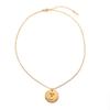 Una Pieza Personalizado en stock Acero Inoxidable Espejo Grabado Láser Regalo del Día de la Madre Collar Marcado Collar de Doble Pieza Redonda