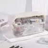 Estuche transparente para lápices, portátil, para niños y niñas de secundaria, sencillo, de gran capacidad y gran valor.