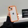 Modelo de Borde de Color Sólido Adecuado para Funda de Teléfono Móvil Apple 15Promax Panel Trasero Transparente de PC 14Pro Simple 13Pro12 Agujero Grande