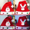 Chapéu de Natal infantil chifres presente Pingente de árvore de Natal Faixa de cabeça luminosa Faixa de cabeça de Natal Decorações de Natal