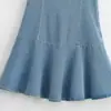 Roupas Femininas 2026 Verão Novo Estilo Moda Europeia e Americana Elegante Sexy Jeans Mini Vestido de Suspensório Curto Costas Abertas