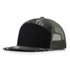 Gorra de béisbol de siete piezas con visera plana y parte superior rígida de estilo hip hop, para hombres y mujeres, de malla transpirable, con visera plana y lengüeta, para primavera y verano, a prueba de sol.