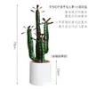 Cacto Artificial Pequeno para Paisagismo, Decoração de Paisagem Interna de Canto de Parede, Ornamento de Planta Verde Biomimético Tropical Falso