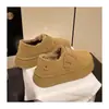 Mocasines de suela gruesa para mujer, botas de nieve forradas de felpa para otoño e invierno, zapatos de algodón, zapatos Birkenstock sin cordones de nuevo estilo 2026