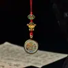Cordón para Teléfono Móvil Original Tejido a Mano Ocho Santos Patronos 1.5 Thangka Pintado en Oro Colgante para Teléfono Móvil Colgante para Bolso Unidad USB