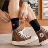 Nuevos Calcetines de Media Caña Bordados con Corazón para Hombre Otoño e Invierno Estilo Coreano Modernos Hip-Hop Transpirables de Algodón Calcetines para Hombre Transfronterizos Negros y Blancos
