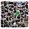 Decorações de Adesivos de Natal Geladeira Capa de Celular Adesivo para Copo de Água Cenário Layout Adesivo Autocolante de PVC à Prova d'Água