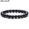 Pulseira de Círculo Único de Ágata Vermelha Natural e Olho de Tigre de Zhou Lianfa, Pulseira de Contas Redondas de Calcedônia, Contas de Cristal para Homens e Mulheres, Atacado